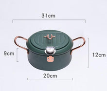 Cargar imagen en el visor de la galería, Household Tempura Deep Frying Pan With Thermometer