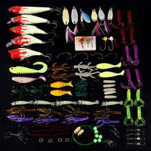 Cargar imagen en el visor de la galería, Wholesale lures set 100 piece bait fishing lure freshwater halleluyah bionic sequins soft gear accessories