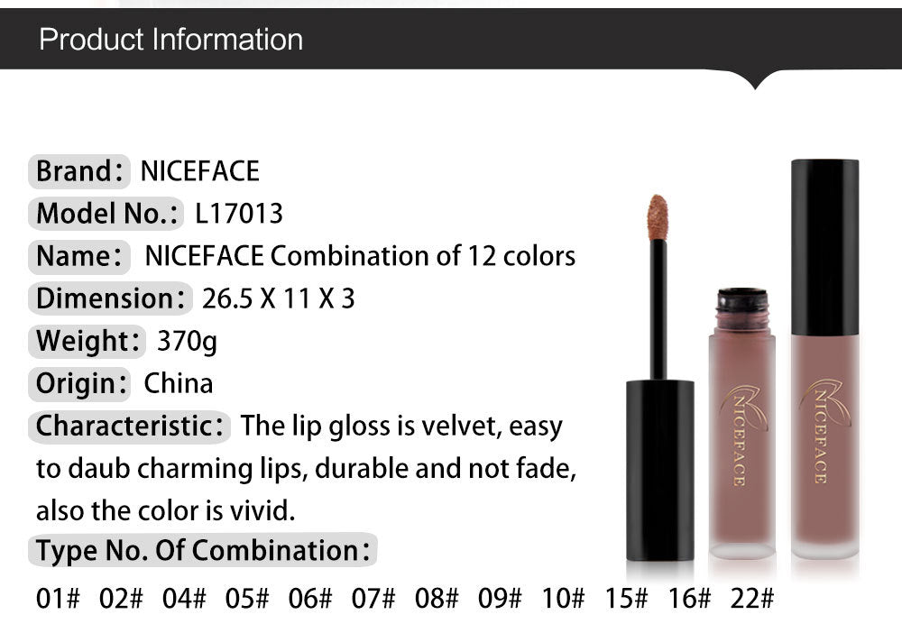 12-Color lip gloss set