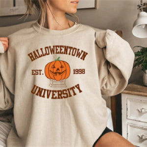 Pumpkin Printed Long Sleeved Top