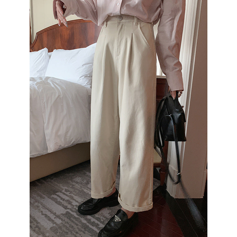 Autumn New High Waist Straight Casual Pants