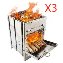 画像をギャラリービューアに読み込む, Lightweight Camping Wood Stove Adjustable Folding Wood Stove Burning for Outdoor Cooking Picnic Hunting BBQ Windproof