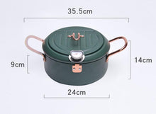 Cargar imagen en el visor de la galería, Household Tempura Deep Frying Pan With Thermometer