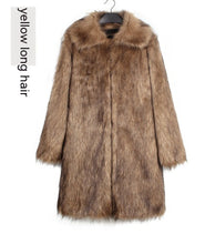 Load image into Gallery viewer, Men&#39;s Overcoat Faux Fur Coat Long Trench Coat