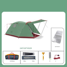 画像をギャラリービューアに読み込む, Four Person Outdoor Camping Space Folding And Thickening Tent Rain And Sun Proof Outdoor