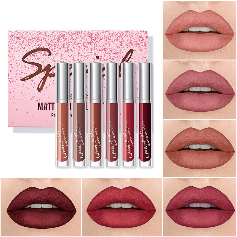Lipstick 6 Count Set Matte Velvet Lip Gloss