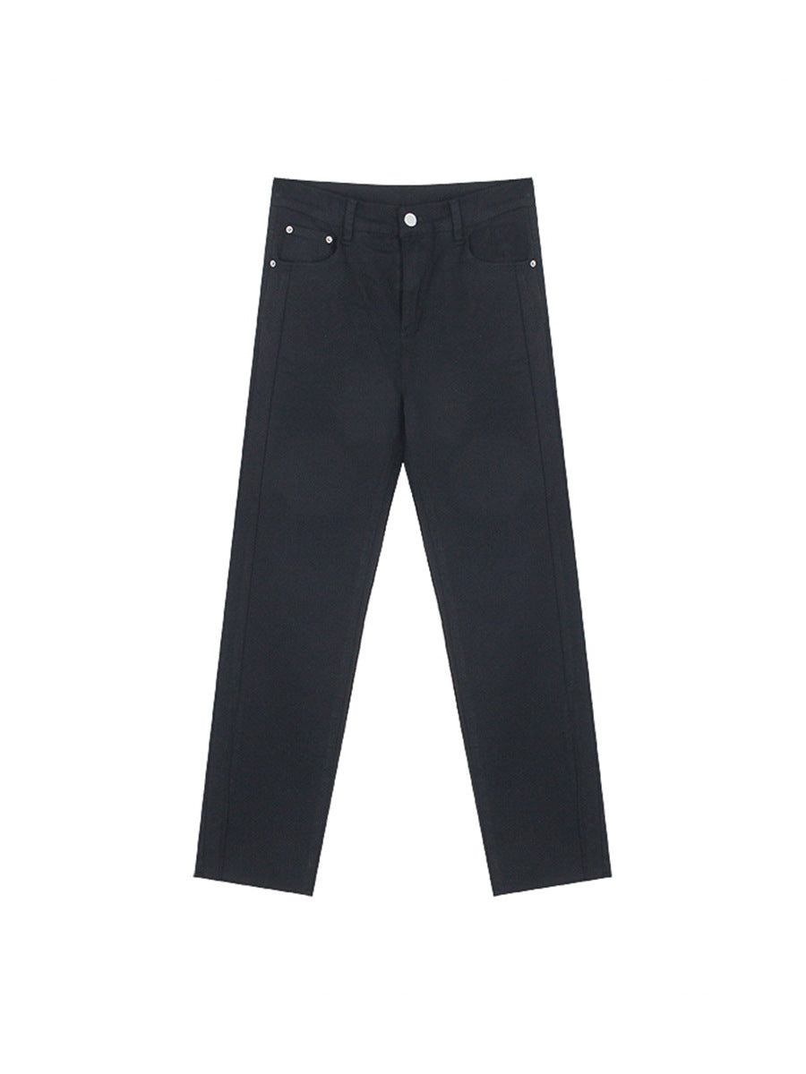 Autumn New Black High Waist Casual Pants For Women