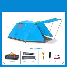 画像をギャラリービューアに読み込む, Four Person Outdoor Camping Space Folding And Thickening Tent Rain And Sun Proof Outdoor