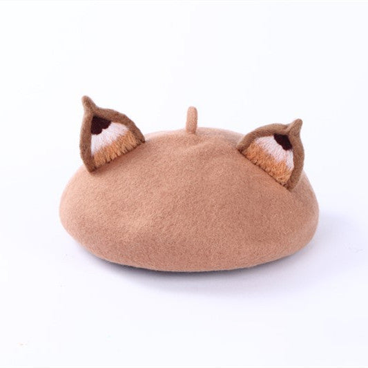 Cartoon Mushroom Creative Pure Wool Felt Beret