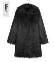 Load image into Gallery viewer, Men&#39;s Overcoat Faux Fur Coat Long Trench Coat