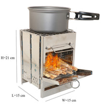 画像をギャラリービューアに読み込む, Lightweight Camping Wood Stove Adjustable Folding Wood Stove Burning for Outdoor Cooking Picnic Hunting BBQ Windproof