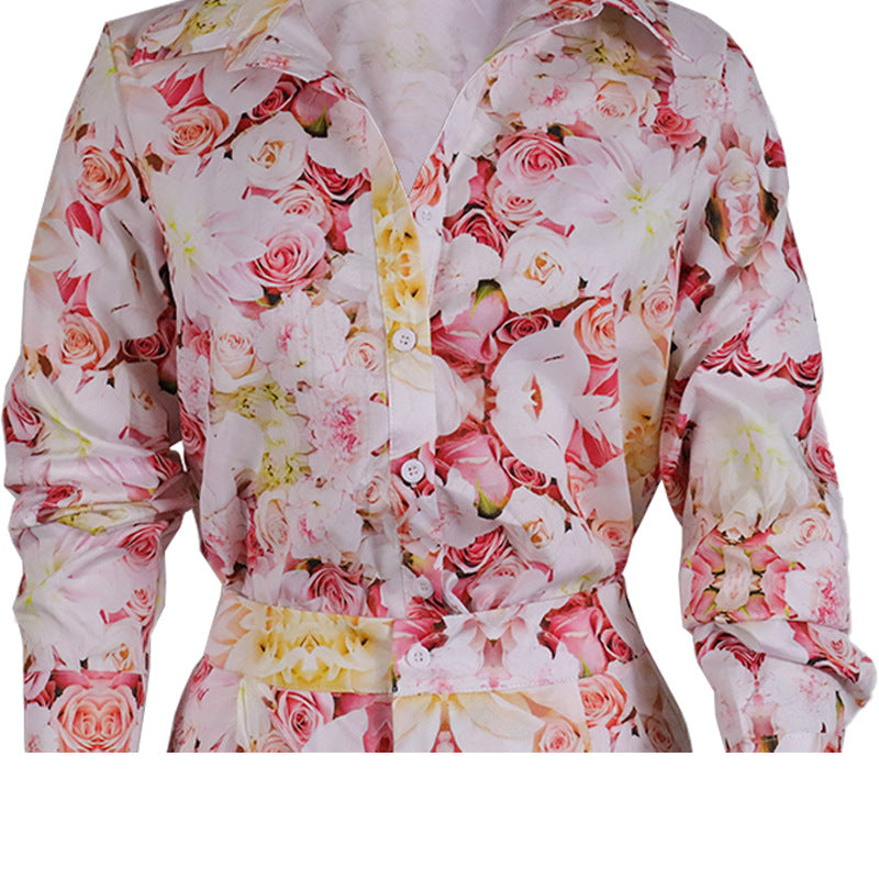 Women's Shorts Suit Printed Shirt