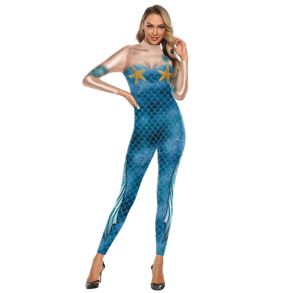 3D Body Print Performance Dress Slim Fit One Piece - Bloomfield's