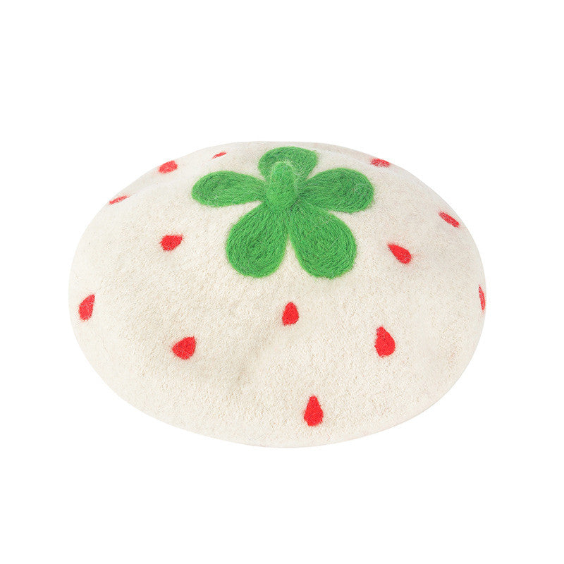 Cartoon Mushroom Creative Pure Wool Felt Beret