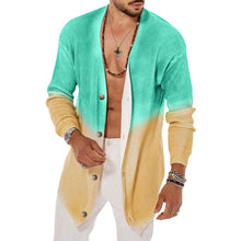 画像をギャラリービューアに読み込む, Men&#39;s Fashion Tie Dyed Five Color Long Sleeved Cardigan