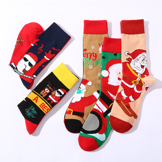 Men's Mid-calf Cotton Christmas Socks