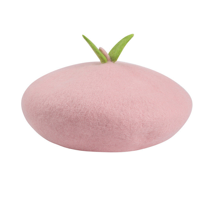 Cartoon Mushroom Creative Pure Wool Felt Beret