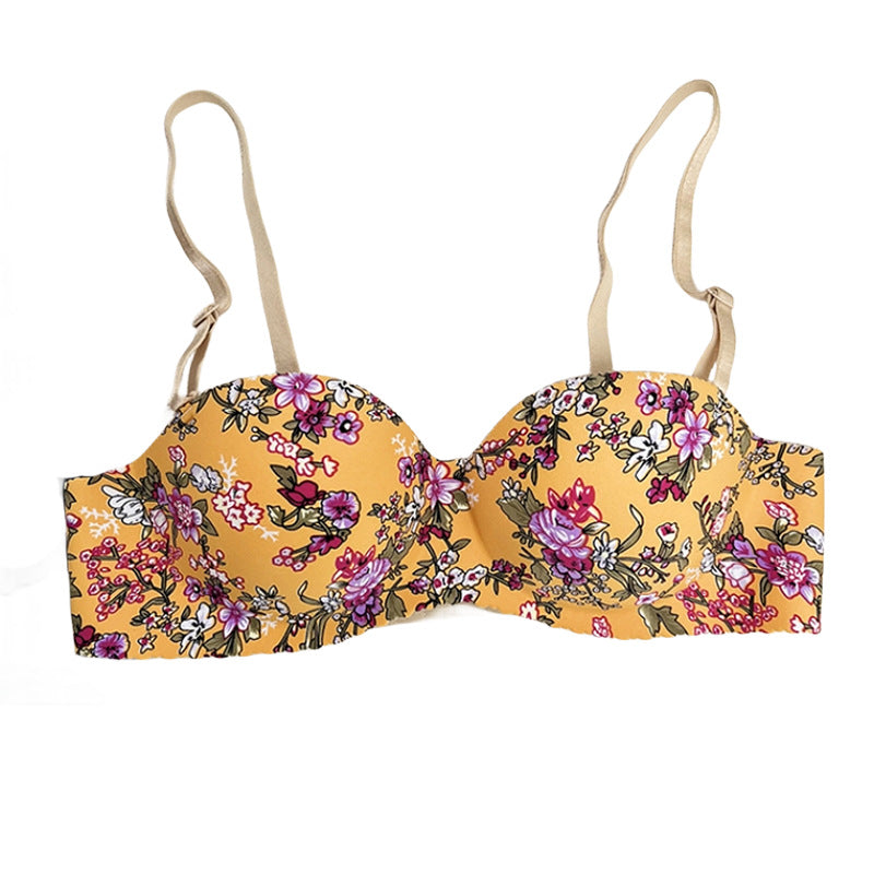 Women's Fashion Elegant Floral Push Up Breathable Bra