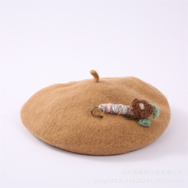 Cartoon Mushroom Creative Pure Wool Felt Beret