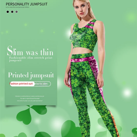 Saint Patrick's Day Digital Printing Festival Outfit Set