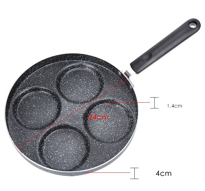 Non-stick pan fried egg pot mini egg dumpling pot egg dumpling mold four hole pan