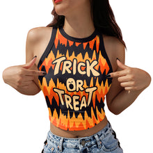 Carica l&#39;immagine nel visualizzatore di Gallery, European And American Spicy Girls Digital Printing Outerwear Short Sleeveless T-shirt