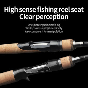 Three-section Lure Rod Adjustable Carbon Straight Handle Fishing Rod