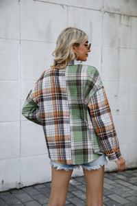 Women's Fashion Casual Patchwork Plaid Cardigan