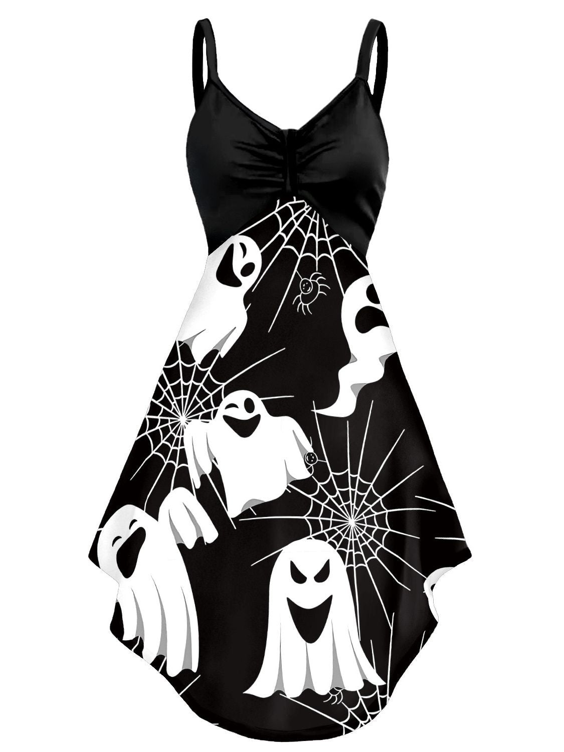 Women's Halloween Skull Head Printing Slip Dress