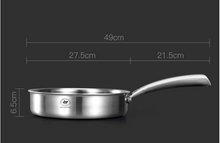 Cargar imagen en el visor de la galería, Household Smokeless 304L Stainless Steel Non-stick Frying Pan