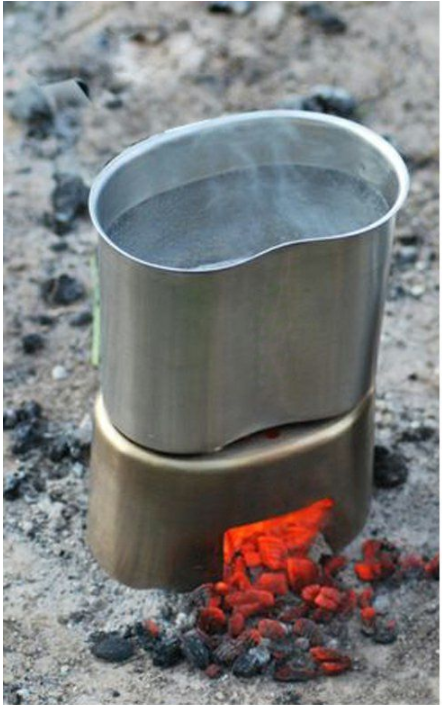 Portable Outdoor Sports Camping Picnic Wood Fire Solid Alcohol Stove Grill