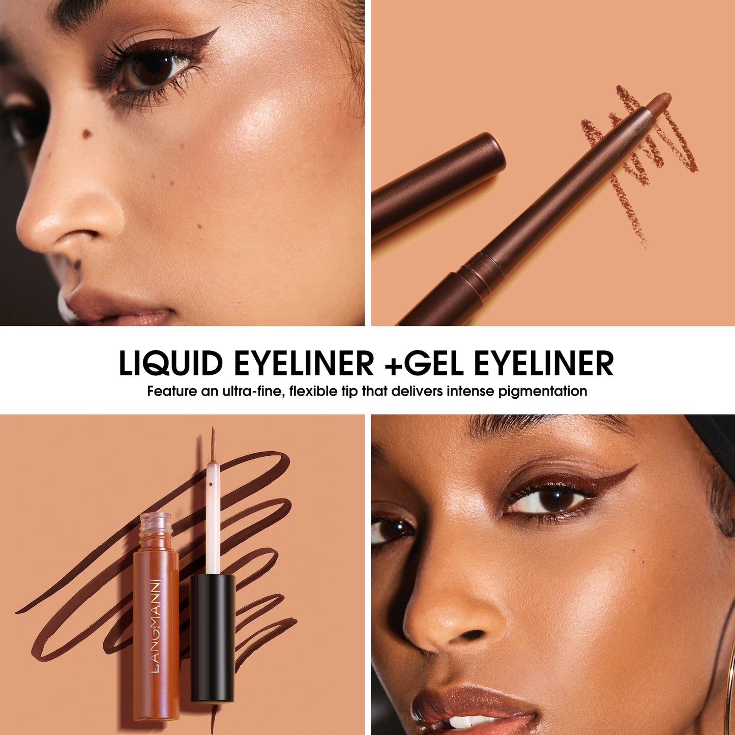 Make-up Eyeliner Liquid  And Gel Pen Combination Set