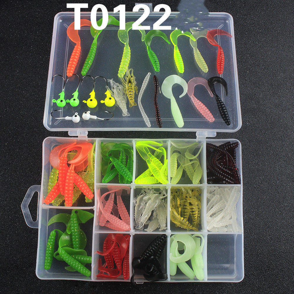 Luya Soft Bait Lead Hook Texas Fishing Gear Set