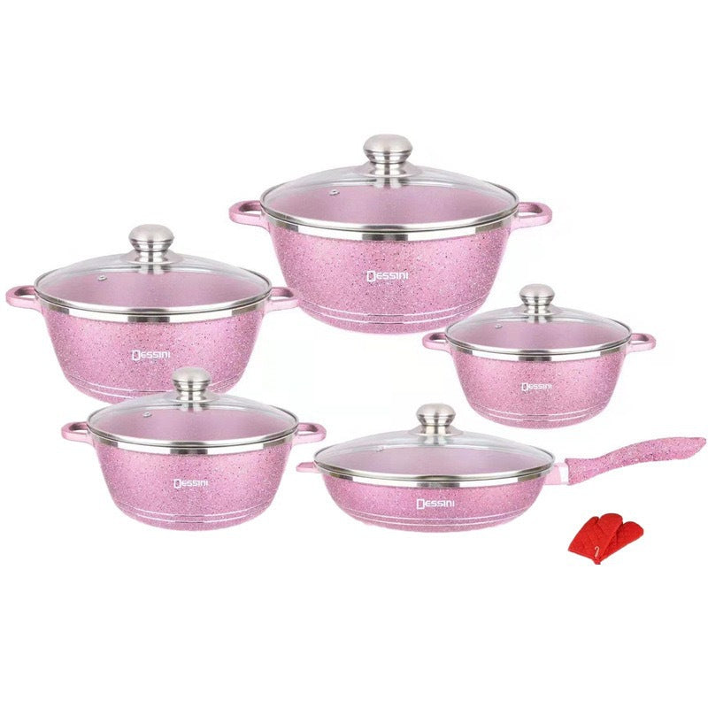 Non-stick aluminum pan set