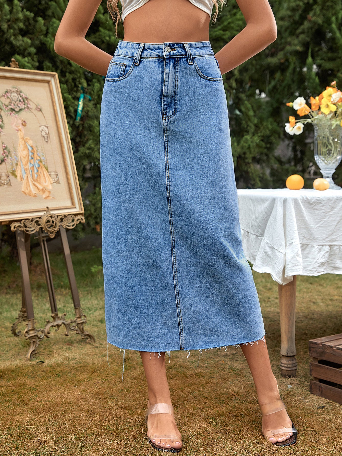 Trendy Denim Skirt