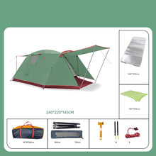 画像をギャラリービューアに読み込む, Four Person Outdoor Camping Space Folding And Thickening Tent Rain And Sun Proof Outdoor