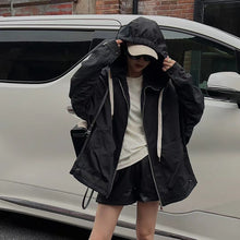 画像をギャラリービューアに読み込む, Loose And Versatile Mid Length Hooded Jacket For Women