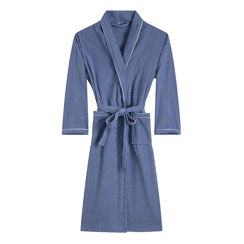 Men's And Women's Fashion Towel Material Thick Bathrobe