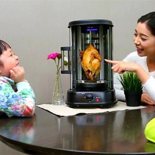 Home Grill Electric Rotisserie Indoor Chicken SmokelessHome Skewer Stove