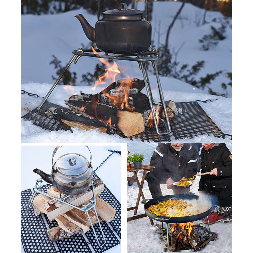 Outdoor Portable Folding Grill Camping Hanging Pot