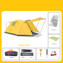 画像をギャラリービューアに読み込む, Four Person Outdoor Camping Space Folding And Thickening Tent Rain And Sun Proof Outdoor