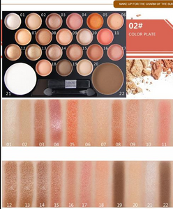 The Novo 22 Colors Eyeshadow & Giltter  Palette Set Family