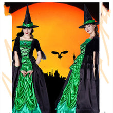 Charger l&#39;image dans la galerie, Halloween Women&#39;s Witch Green Dress