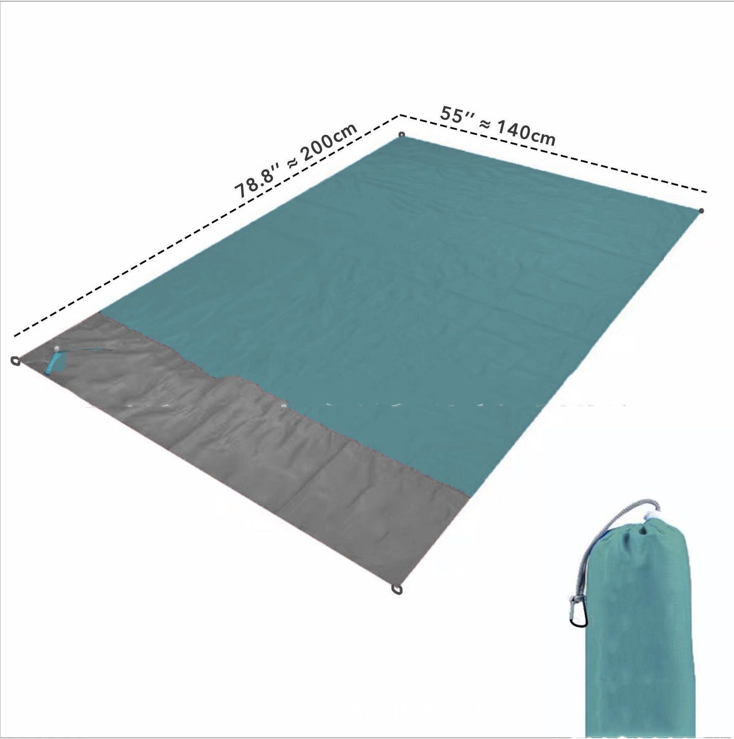 Customized LOGO Outdoor Camping Nylon Pocket Picnic Mat