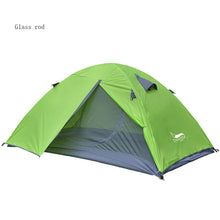 画像をギャラリービューアに読み込む, Lightweight Camping Tent Double Layer Fiberglass 2 Person Waterproof Portable Travel Tent