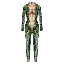 Laden Sie das Bild in den Galerie-Viewer, Animal Snake Pattern 3D Digital Printing One Piece Dress Couple Dress One Piece Set Long Sleeve