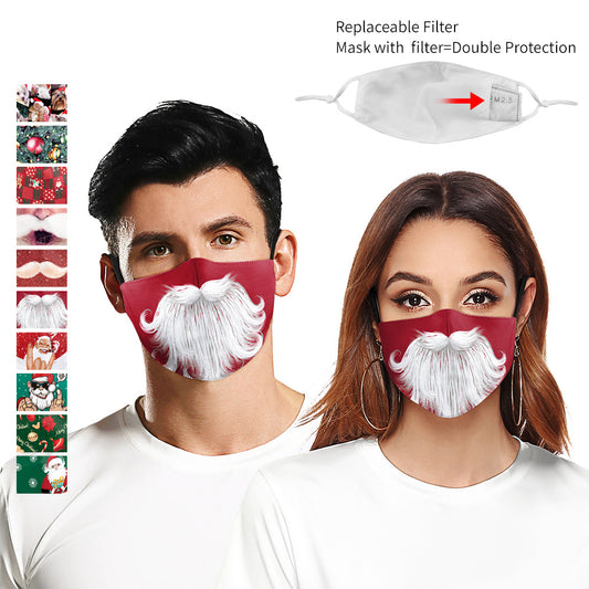 Christmas Digital Printing Protective Mask