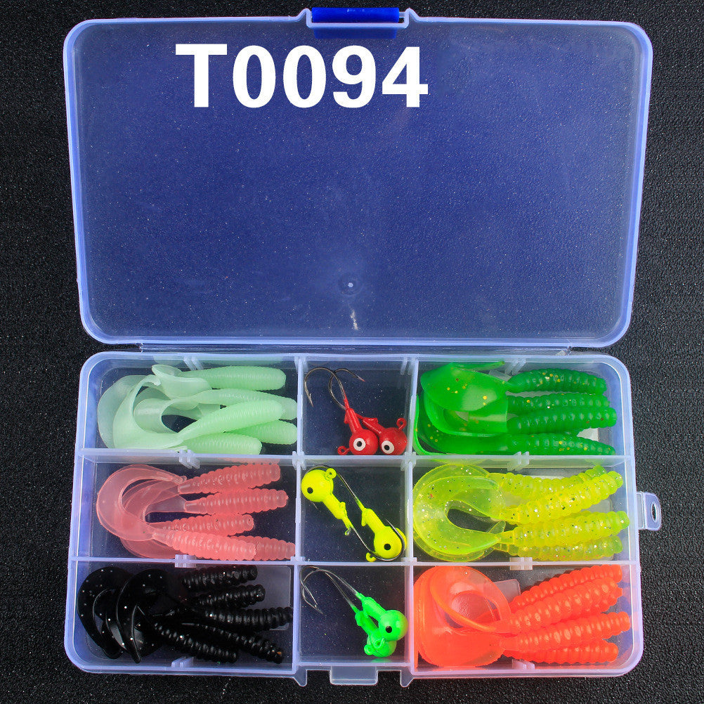 Luya Soft Bait Lead Hook Texas Fishing Gear Set