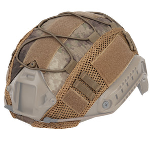 Military style tactical helmet with nylon mesh