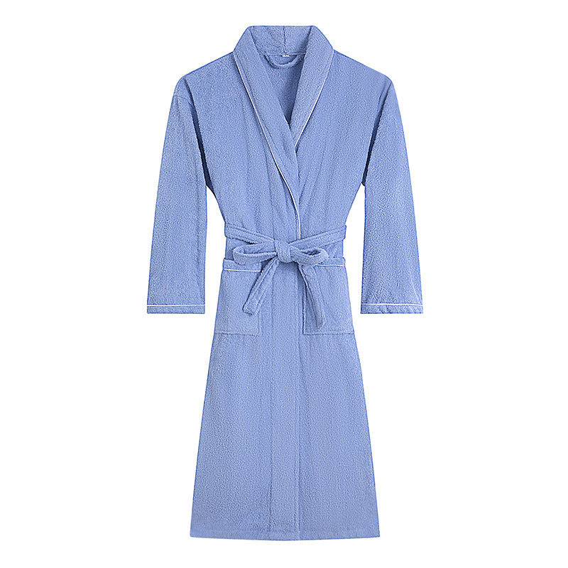 Men's And Women's Fashion Towel Material Thick Bathrobe